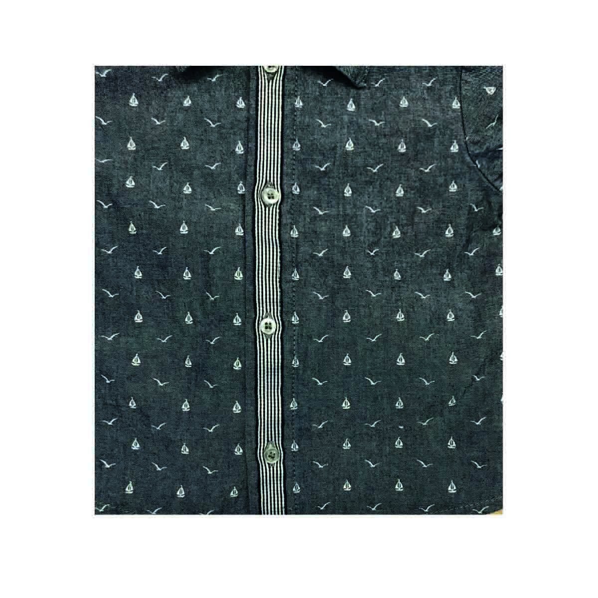Conjunto Camisa Marino Estampada y Short Cafe Coccolato