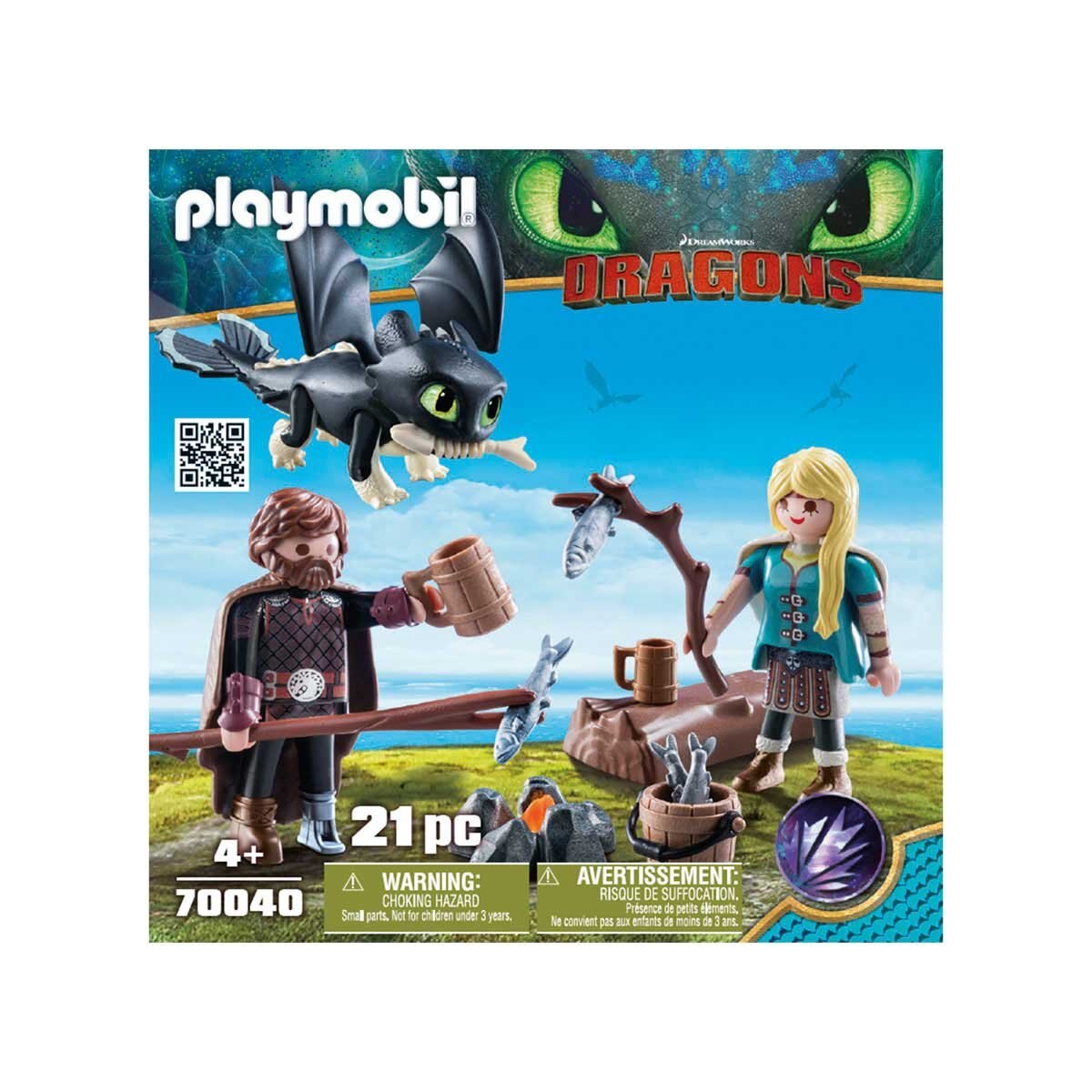 Hipo y Astrid con Bebé Dragón Playmobil