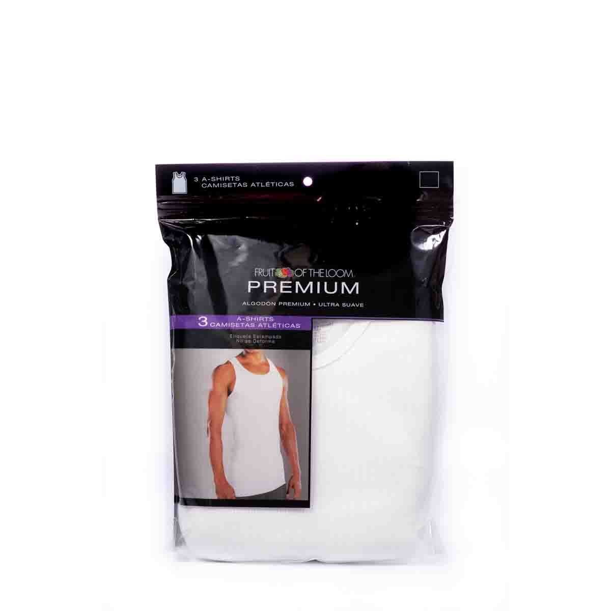 Camiseta Atlética de Algodón Premium Ultra Suave Blanco para Hombre. Paquete de 3 Fruit Of The Loom