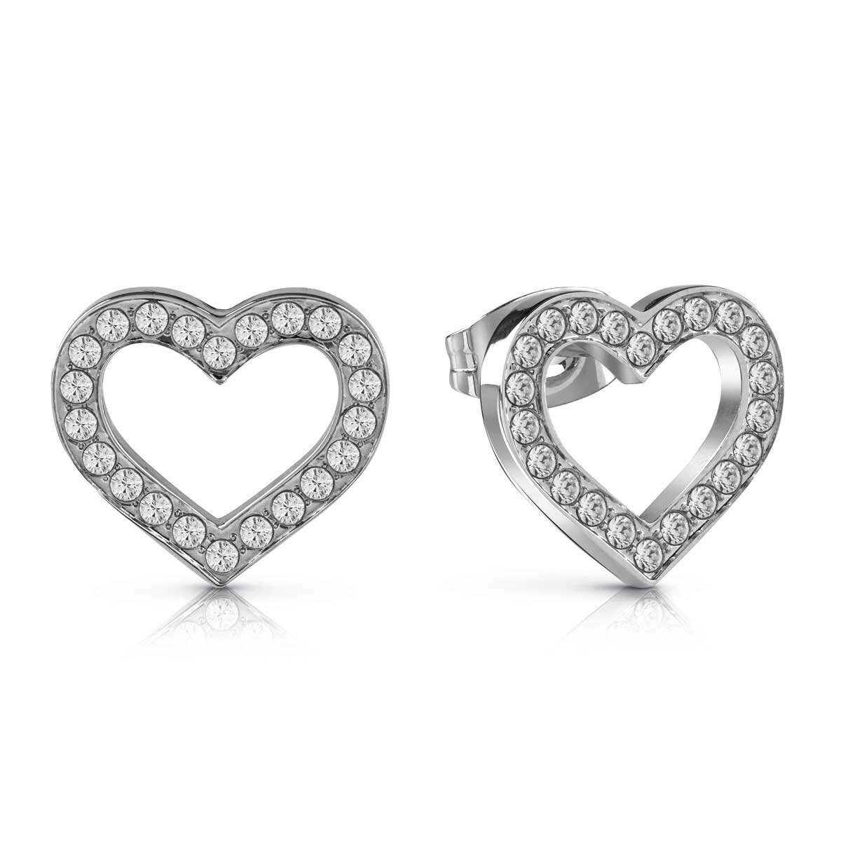 Aretes de Corazón con Pedrería Guess