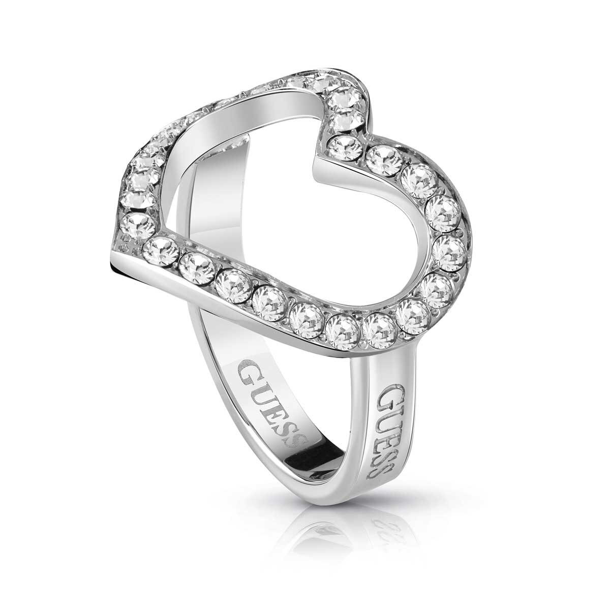 Anillo Corazón Shine On Me Plata Guess