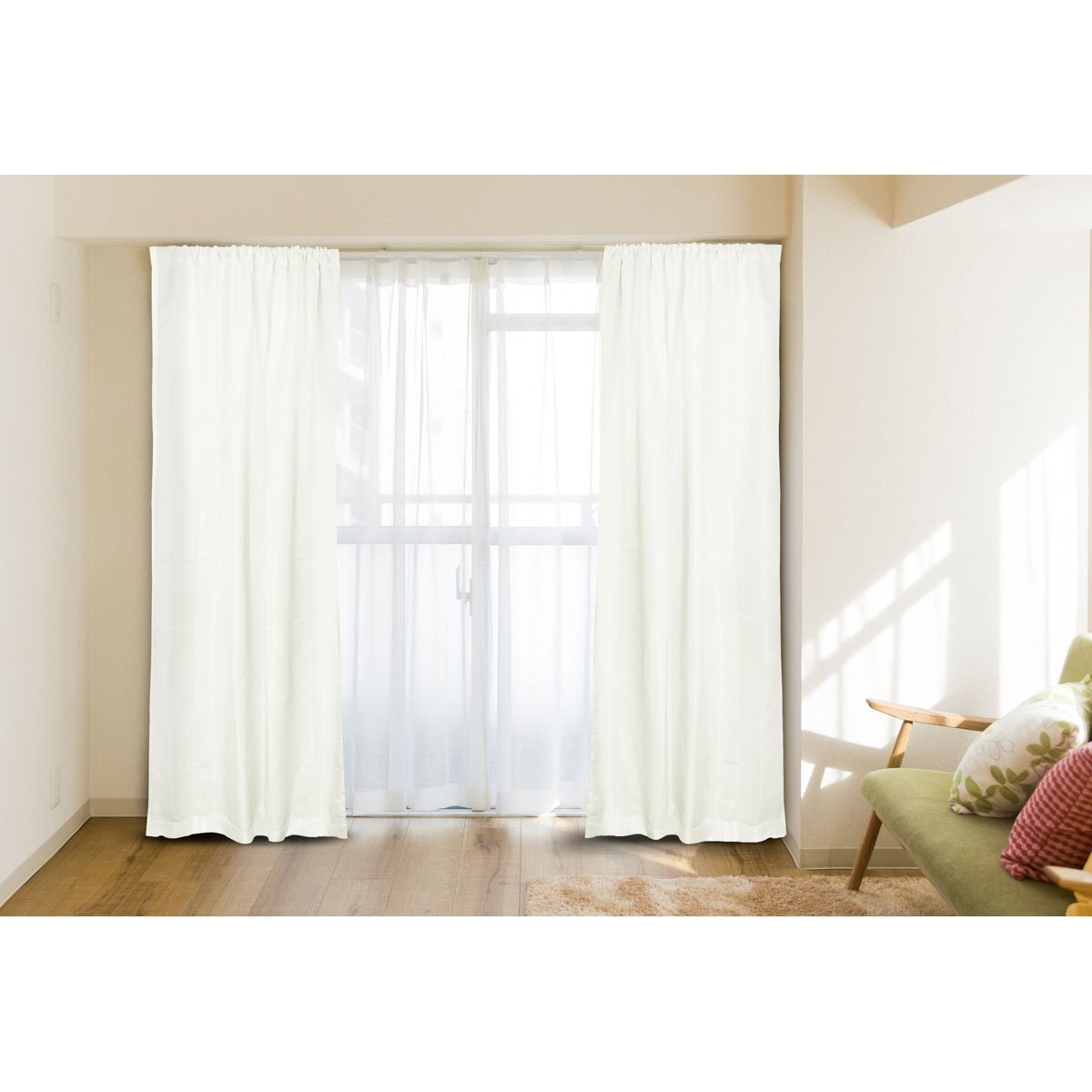 Juego 2 Cortinas Traslucida 1.35 X 2.40 Mts Firenze Home Nature