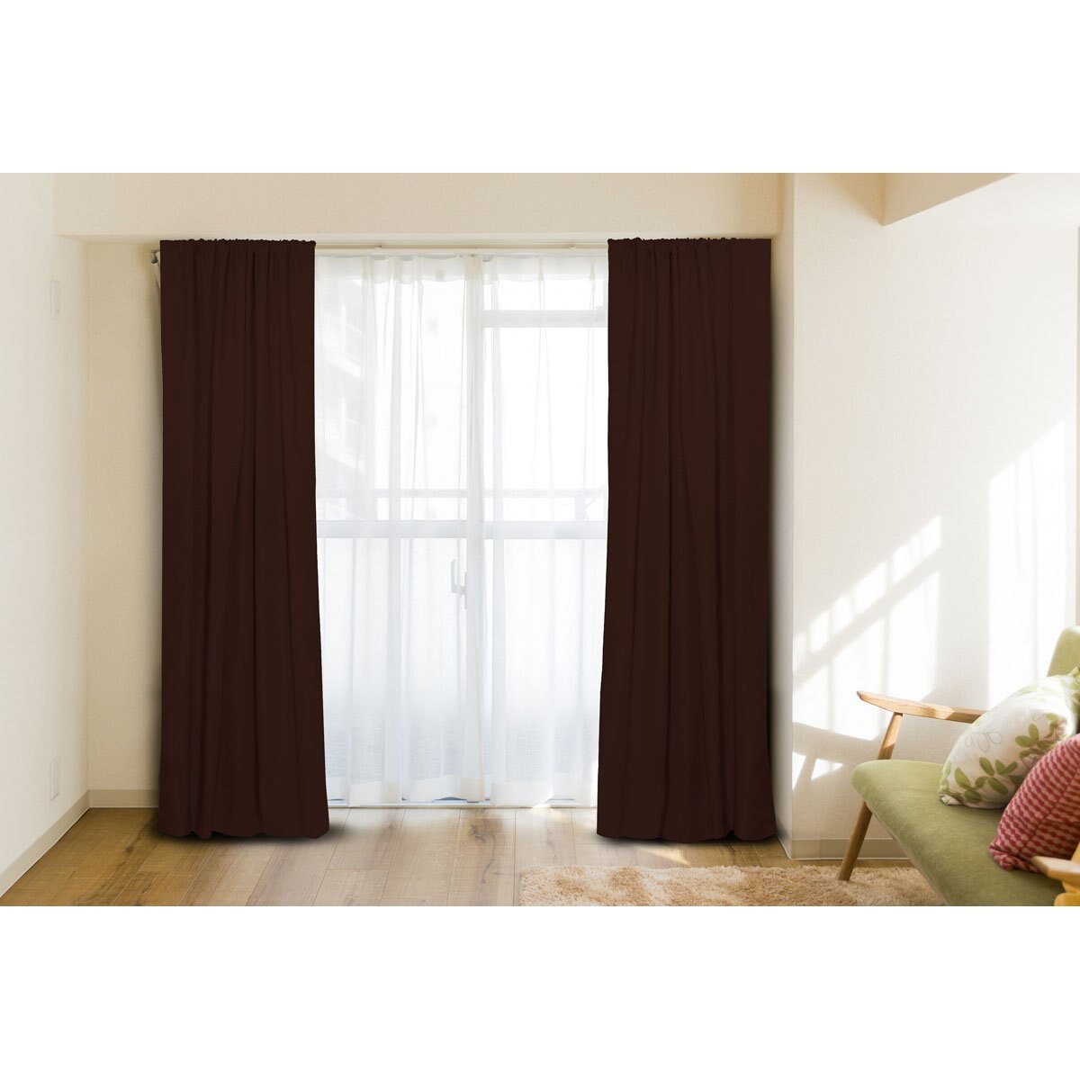 Home Nature Juego 2 Cortinas Traslucida 1.35 X 2.40 Mts Janus Ca
