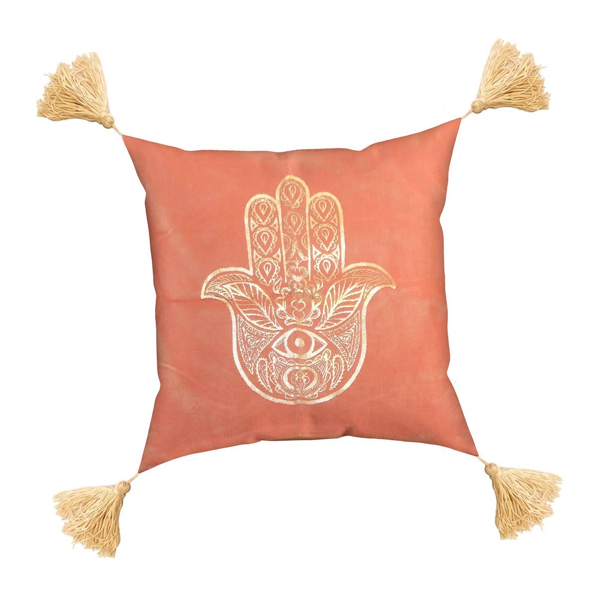 Cojín Decorativo Estilo Hindú 40X40 Cm Rosa Home Nature