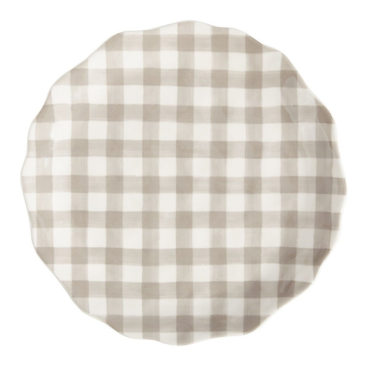 Plato para Ensalada Linen Gray Check Pier 1 Imports