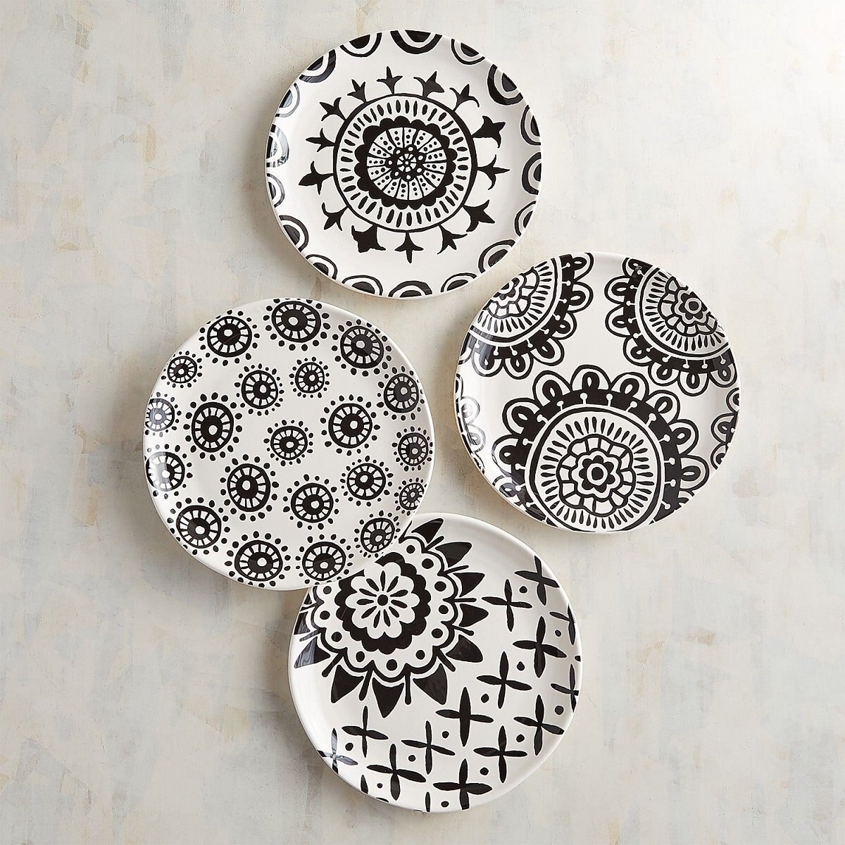 Plato para Ensalada Groovy Blak Pier 1 Imports - 4 Piezas