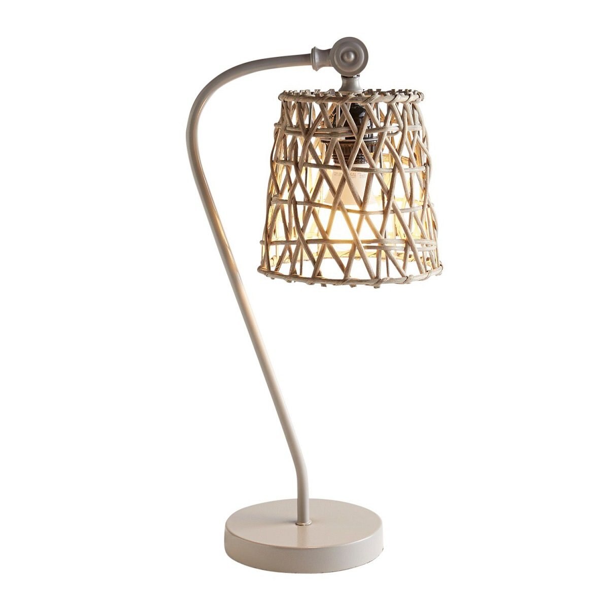 Lámpara de Mesa Nakul Grey Rattan Task Pier 1 Imports
