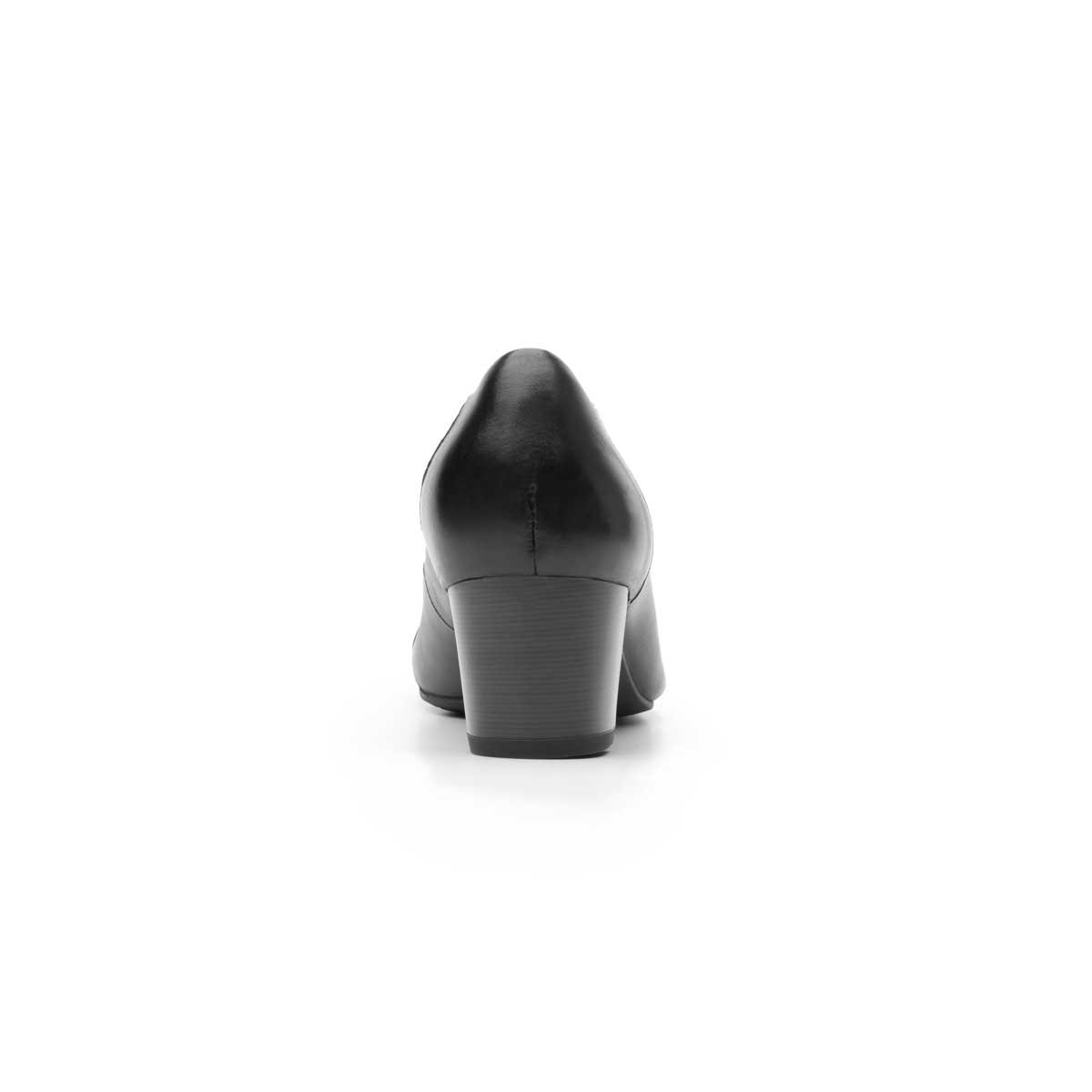 Zapatilla Tacón Grueso Negro Flexi