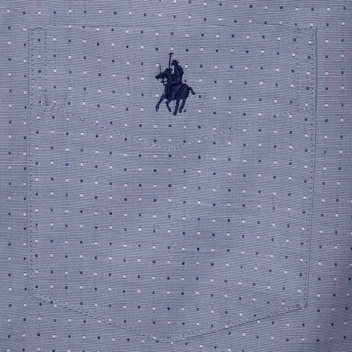 Camisa Manga Corta Fantasia Azul Polo Club