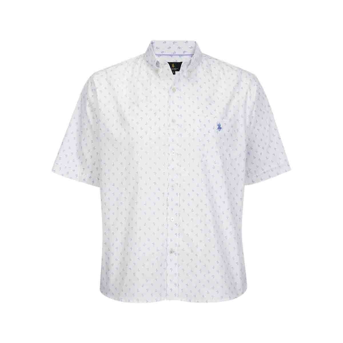 Camisa Manga Corta Estampada Azul Polo Club