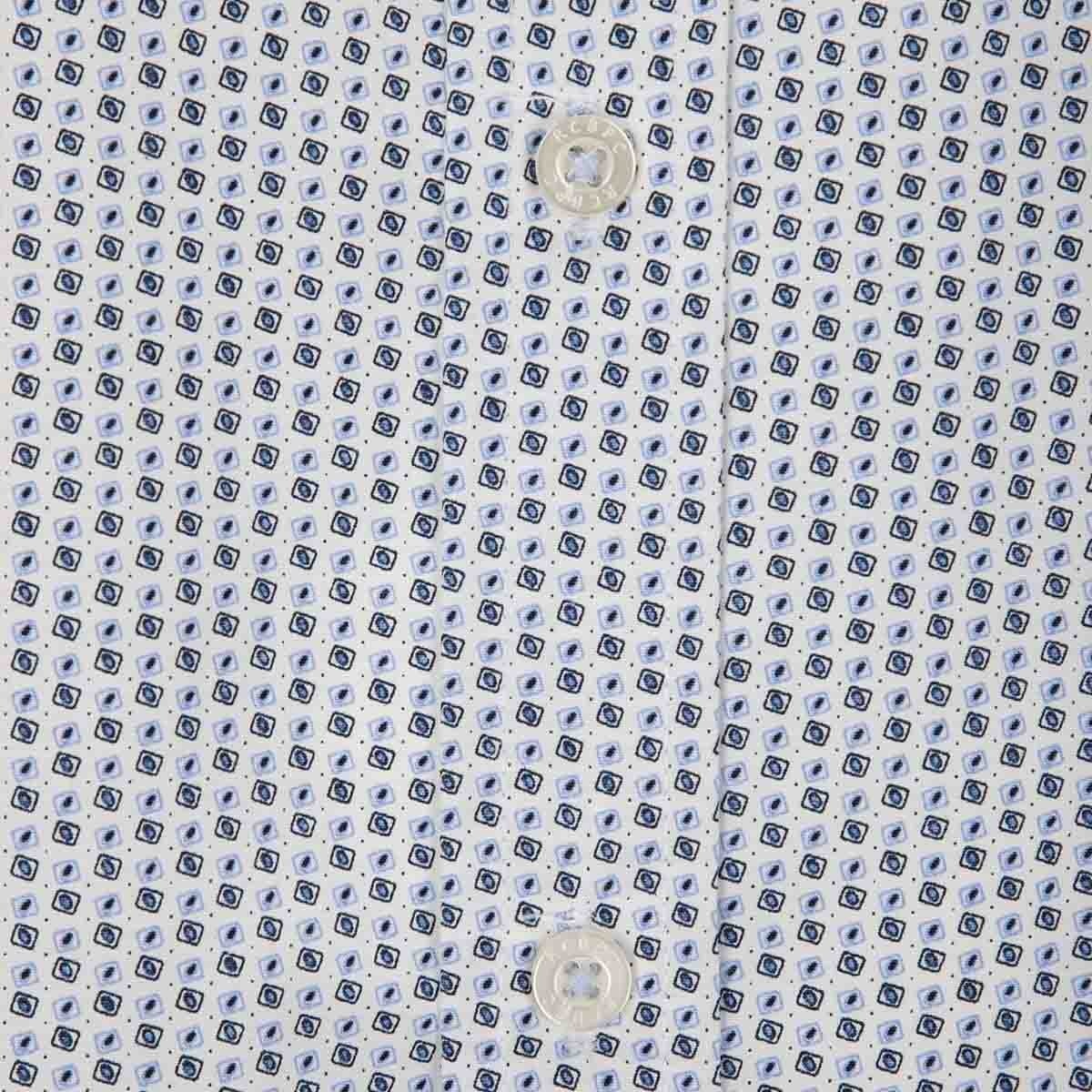 Camisa Manga Corta Estampada Azul Polo Club