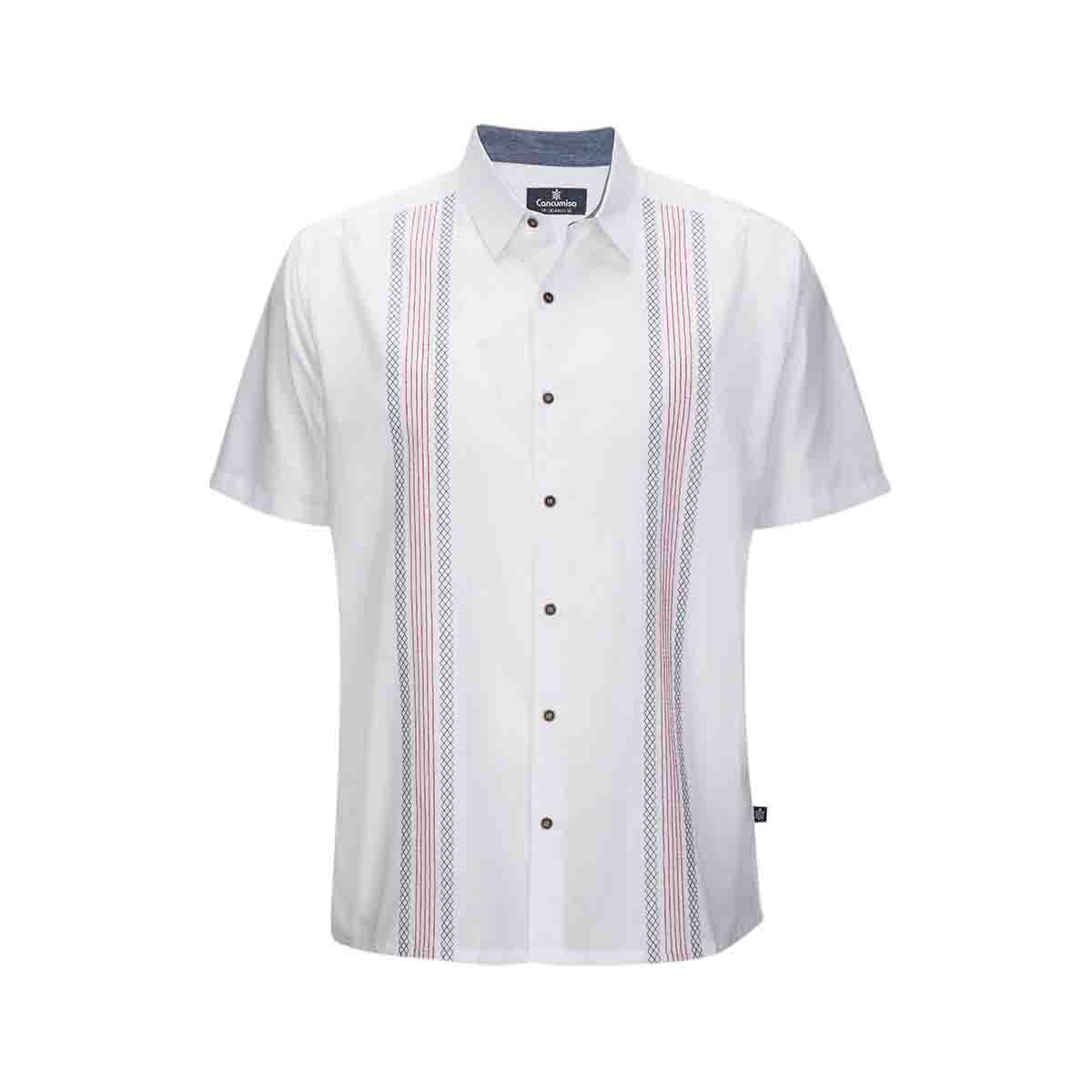 Guayabera Manga Corta Bordada Cancumisa