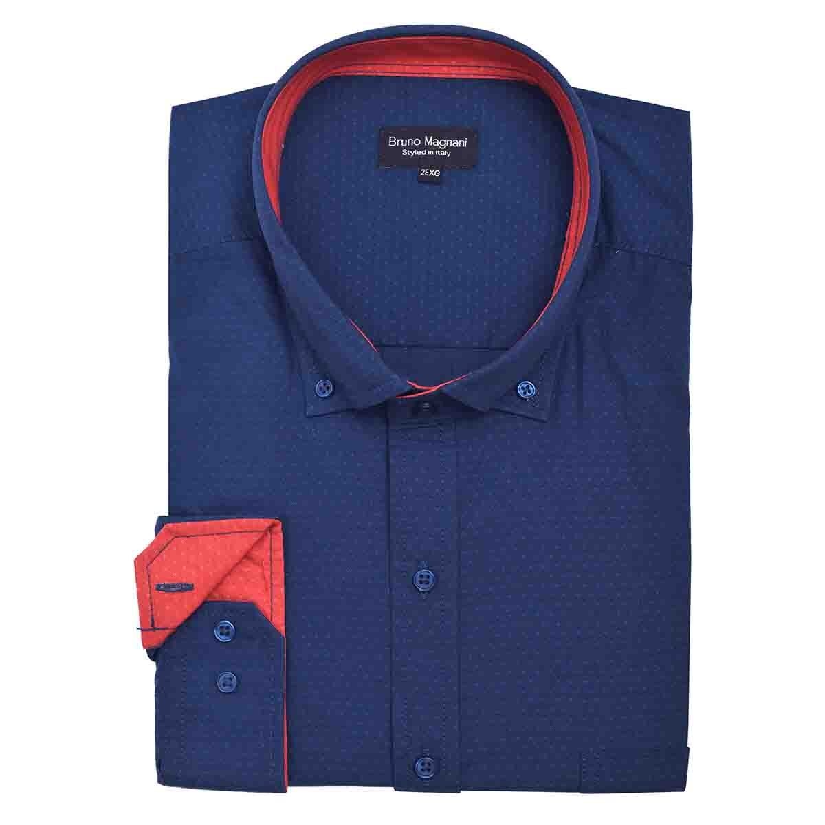 Camisa Manga Larga Jacquard Bruno Magnani