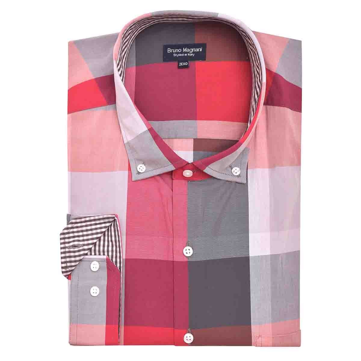 Camisa Manga Larga Cuadro Grande Bruno Magnani
