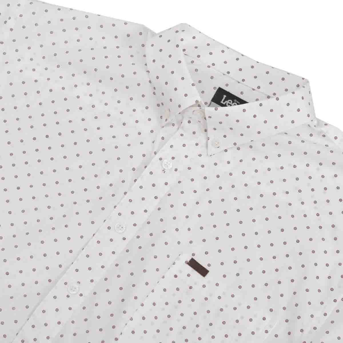 Camisa Classic Manga Corta Blanco Vino Lee