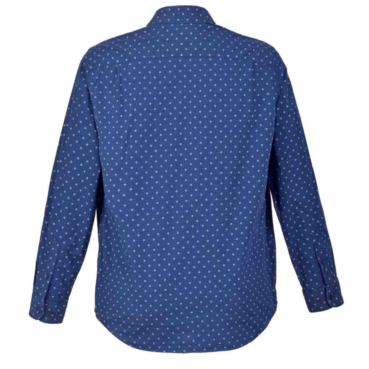 Camisa Fitted Manga Larga Marino Lee