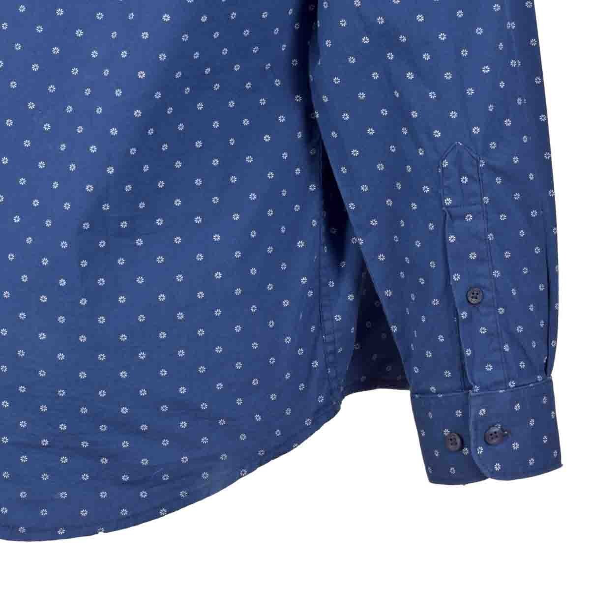 Camisa Fitted Manga Larga Marino Lee