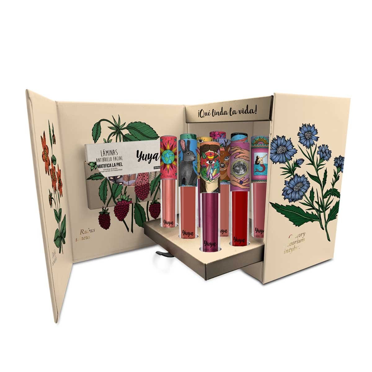 Set Edición Limitada 10 Labiales + Láminas Antibrillo Yuya
