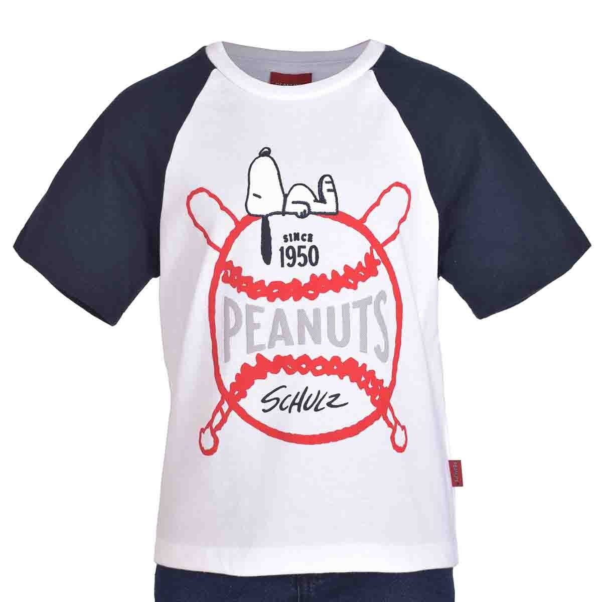 Conjunto 3 Piezas Camisa Manga Larga Arremangable con Playera Manga Corta y Pantalón Snoopy
