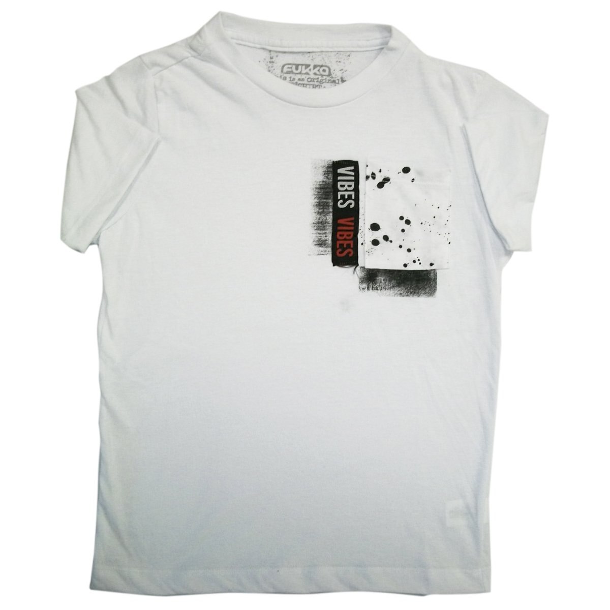 Playera Manga Corta Cuello Redondo con Bolsa Estamapada Fukka para Niño