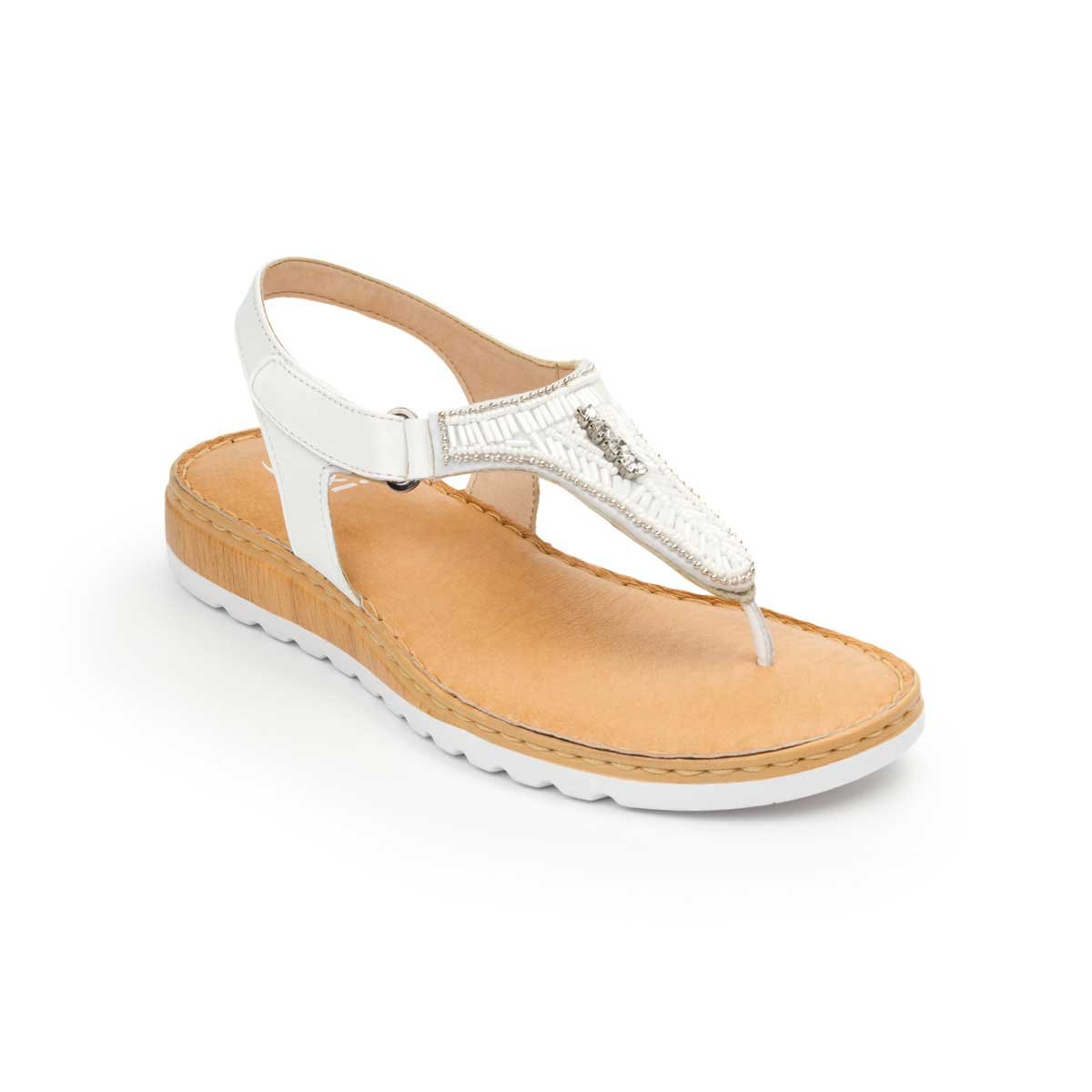Sandalia Plateada Pata de Gallo Flexi