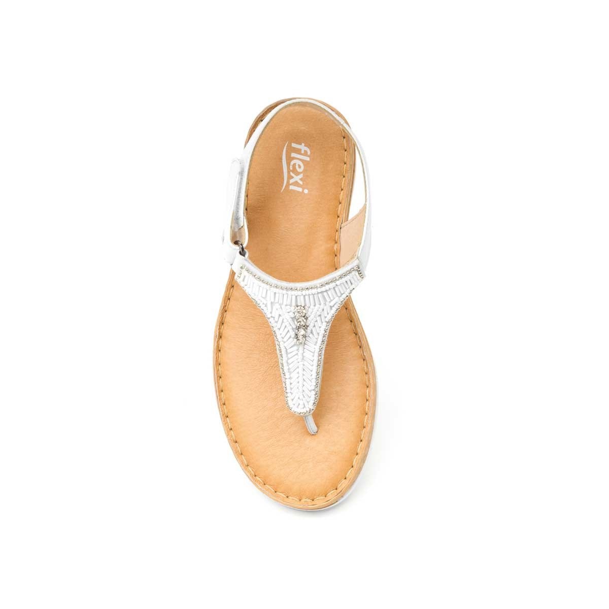 Sandalia Plateada Pata de Gallo Flexi