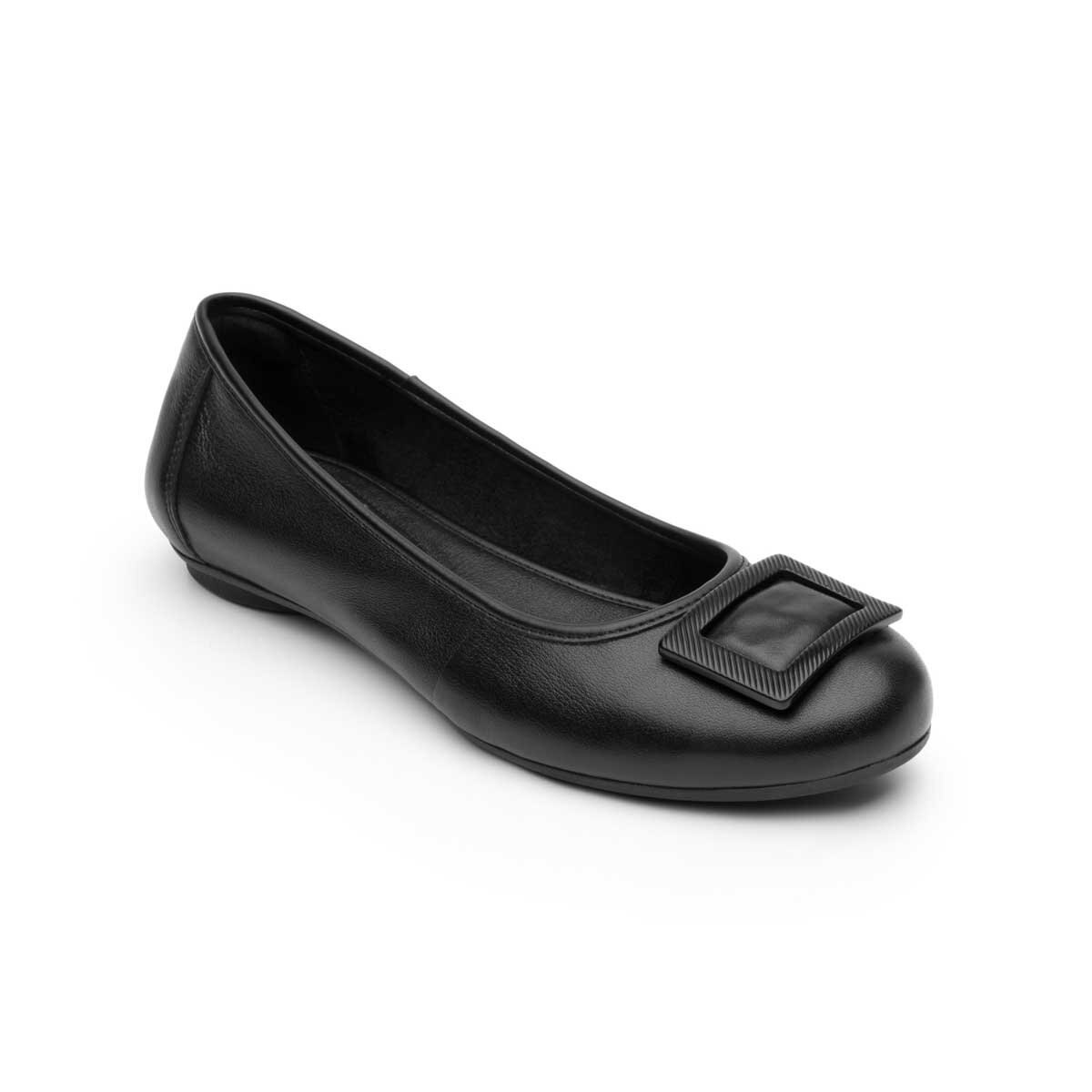 Balerina Negra con Hebilla Flexi