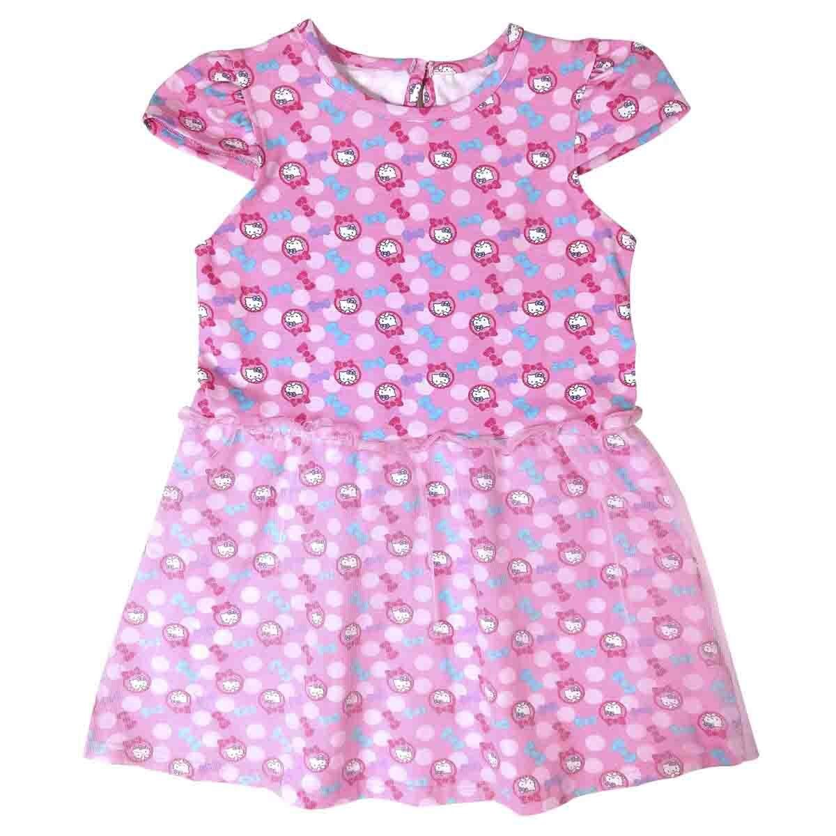 Vestido Manga Corta Estampado Hello Kitty para Bebé
