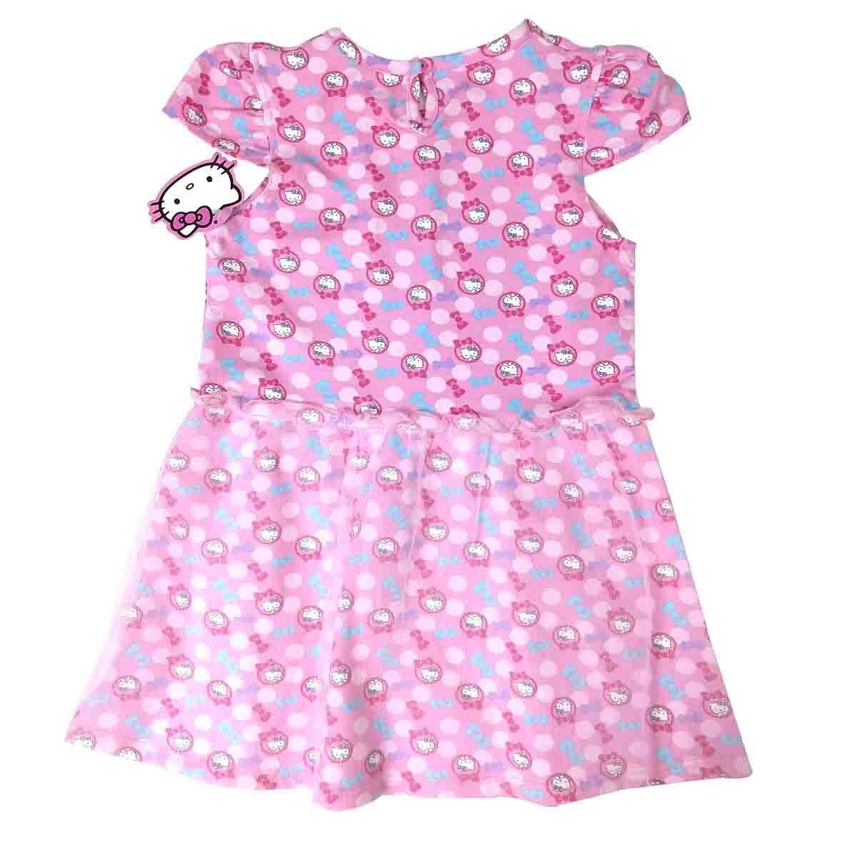Vestido Manga Corta Estampado Hello Kitty para Bebé