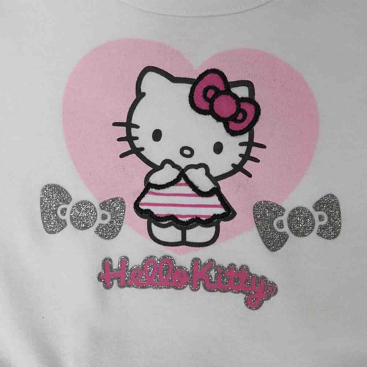 Vestido Manga Corta Estampado Hello Kitty