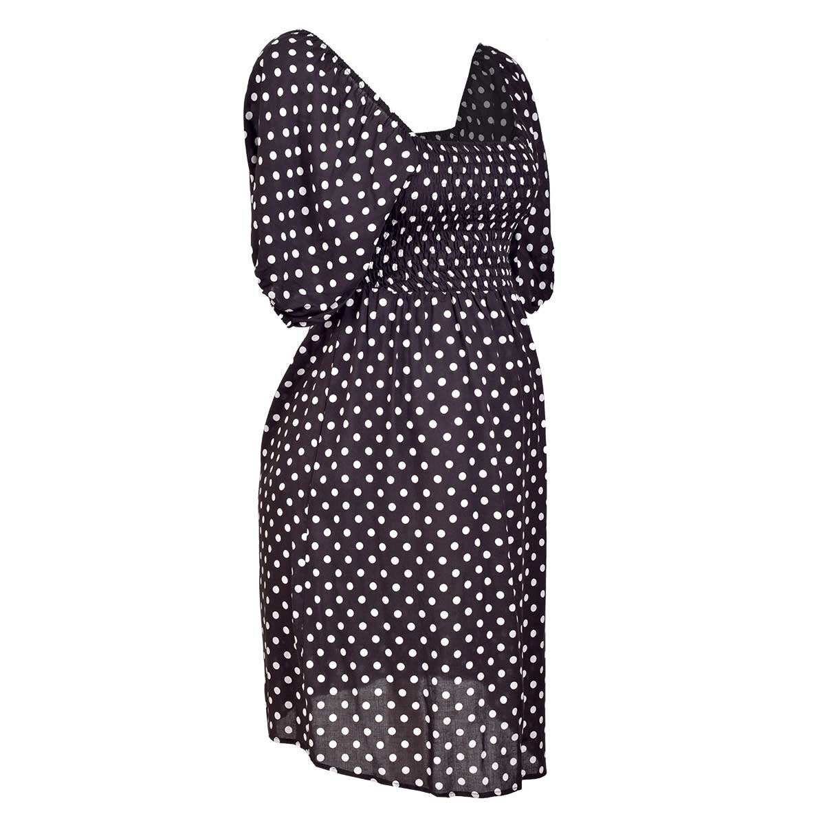 Vestido con Smock Manga Corta Mama Mia