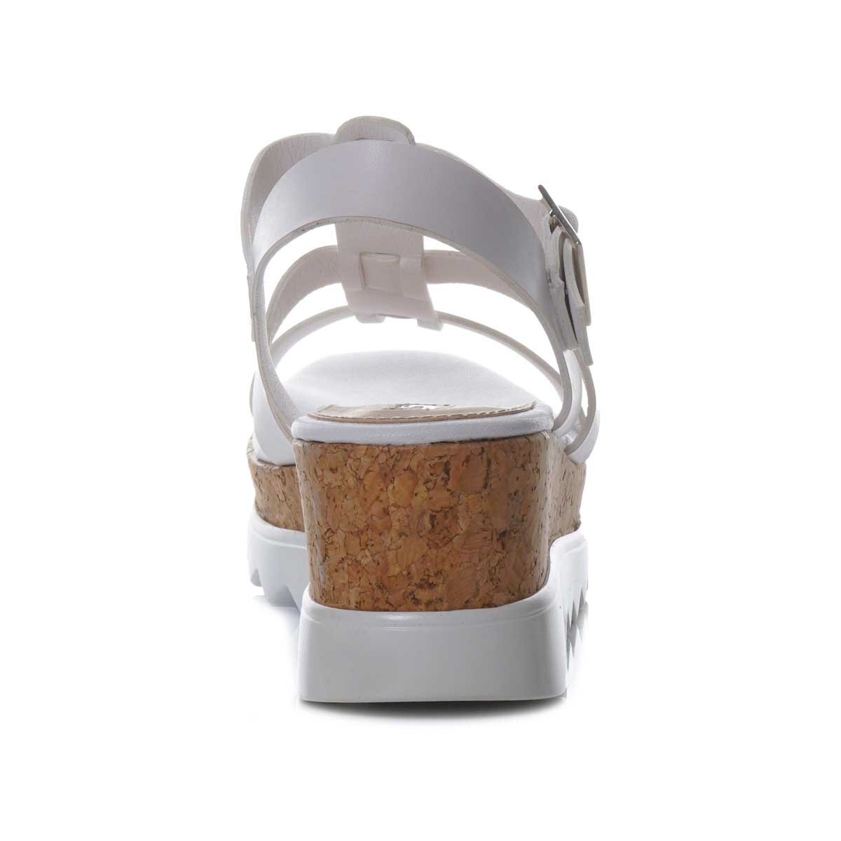 Sandalia Blanca con Plataforma de Corcho Xoxo