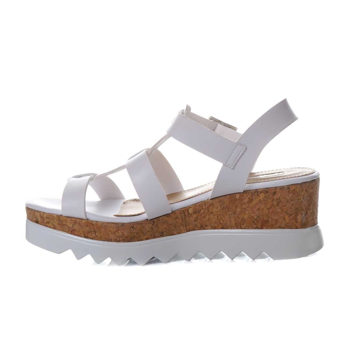Sandalia Blanca con Plataforma de Corcho Xoxo