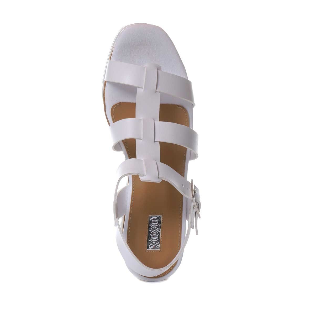 Sandalia Blanca con Plataforma de Corcho Xoxo