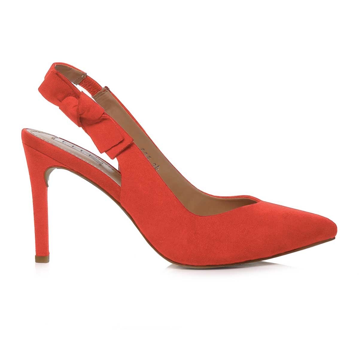 Zapatilla Naranja Puntal Destalonada con Moño Elle