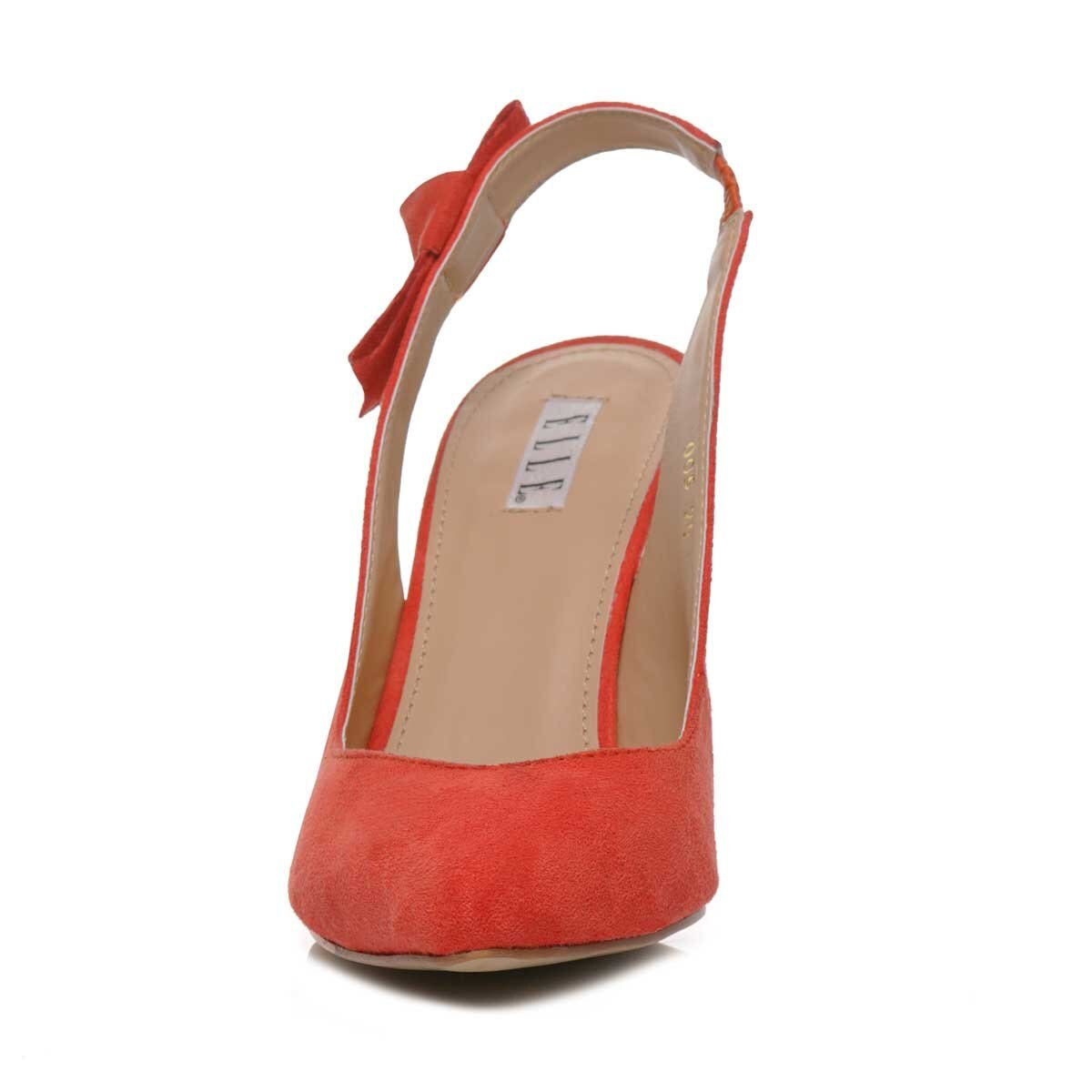 Zapatilla Naranja Puntal Destalonada con Moño Elle