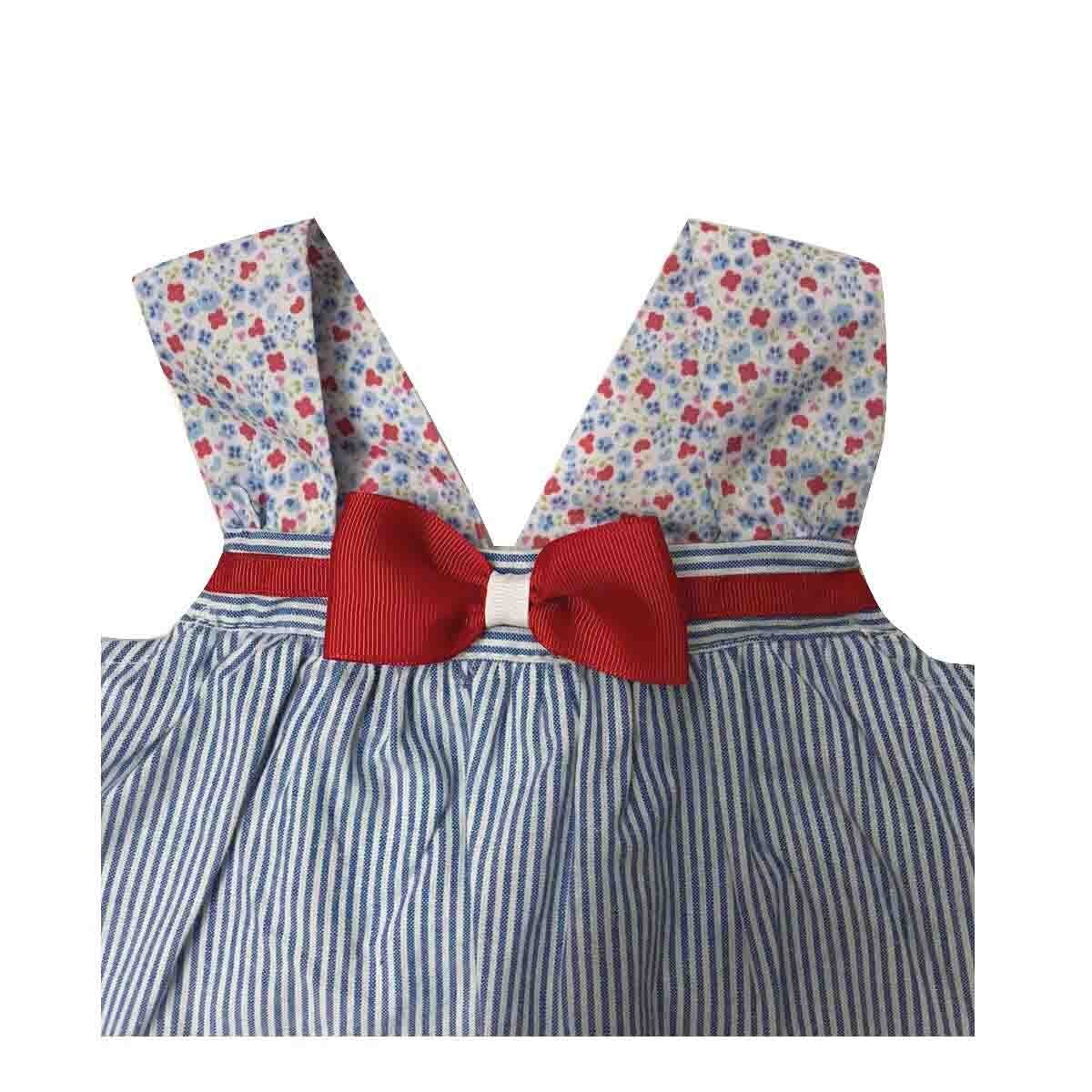 Vestido Tirantes Flores Azul Coccolato