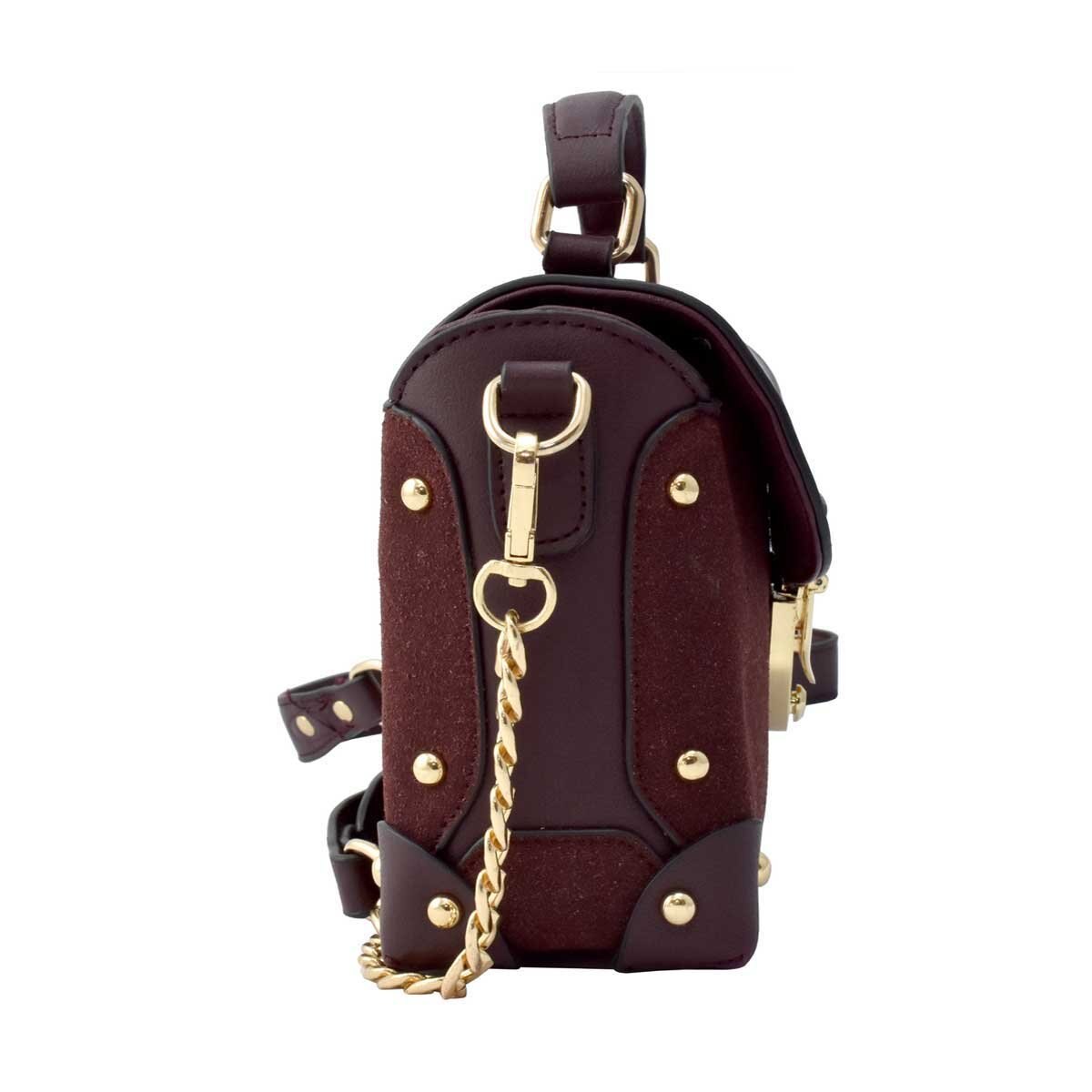 Bolso Tipo Crossbody Vino con Suave Textura Baby Path