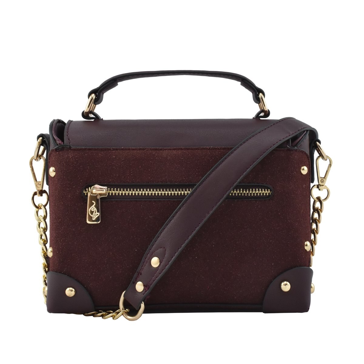 Bolso Tipo Crossbody Vino con Suave Textura Baby Path