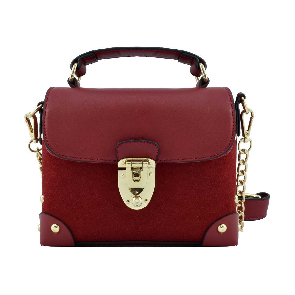 Bolso Tipo Crossbody Rojo con Suave Textura Baby Phat