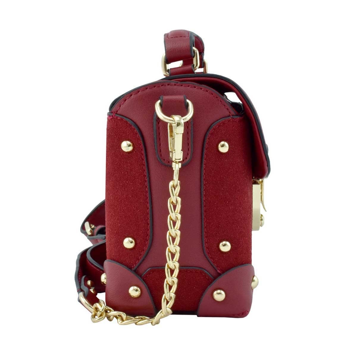 Bolso Tipo Crossbody Rojo con Suave Textura Baby Phat