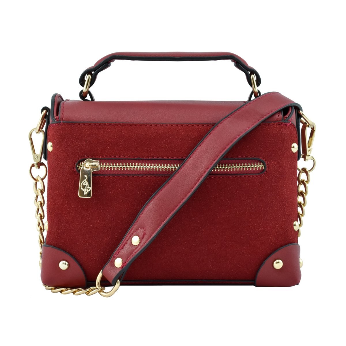 Bolso Tipo Crossbody Rojo con Suave Textura Baby Phat