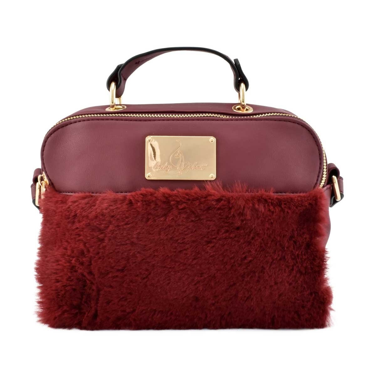 Bolso Suave Tipo Crossbody en Color Vino Baby Pat