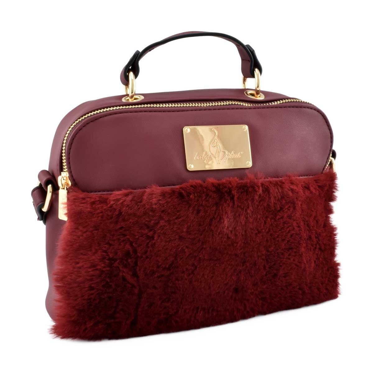 Bolso Suave Tipo Crossbody en Color Vino Baby Pat