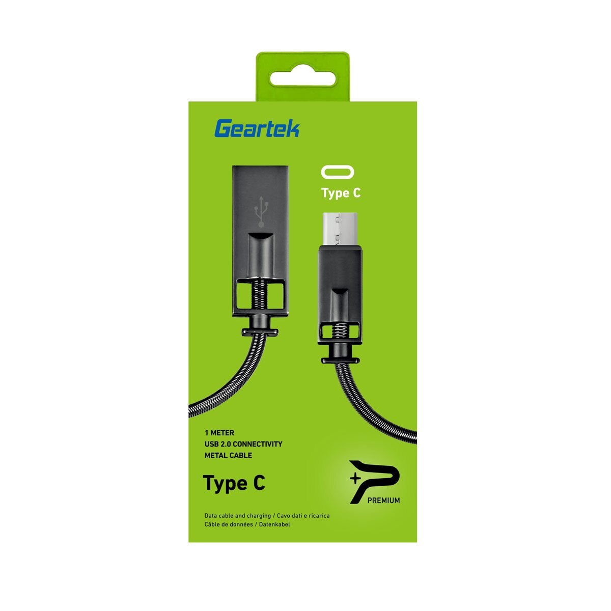 Cable Usb Metálico Tipo C 1 Mt Geartek