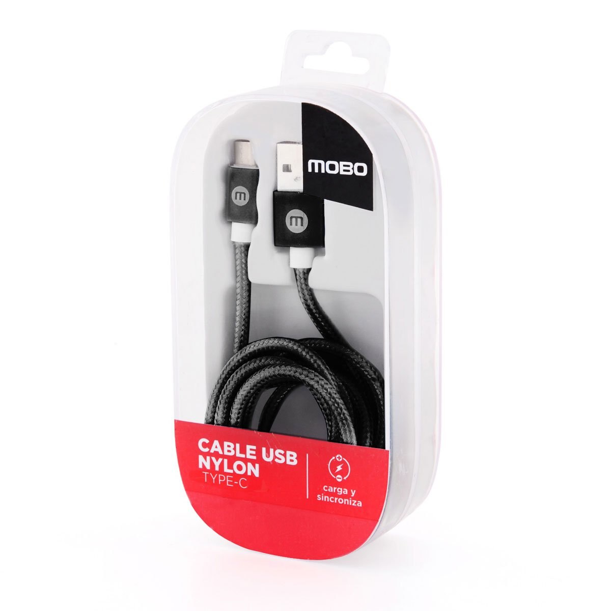 Cable Tipo C 1M Negro Mobo