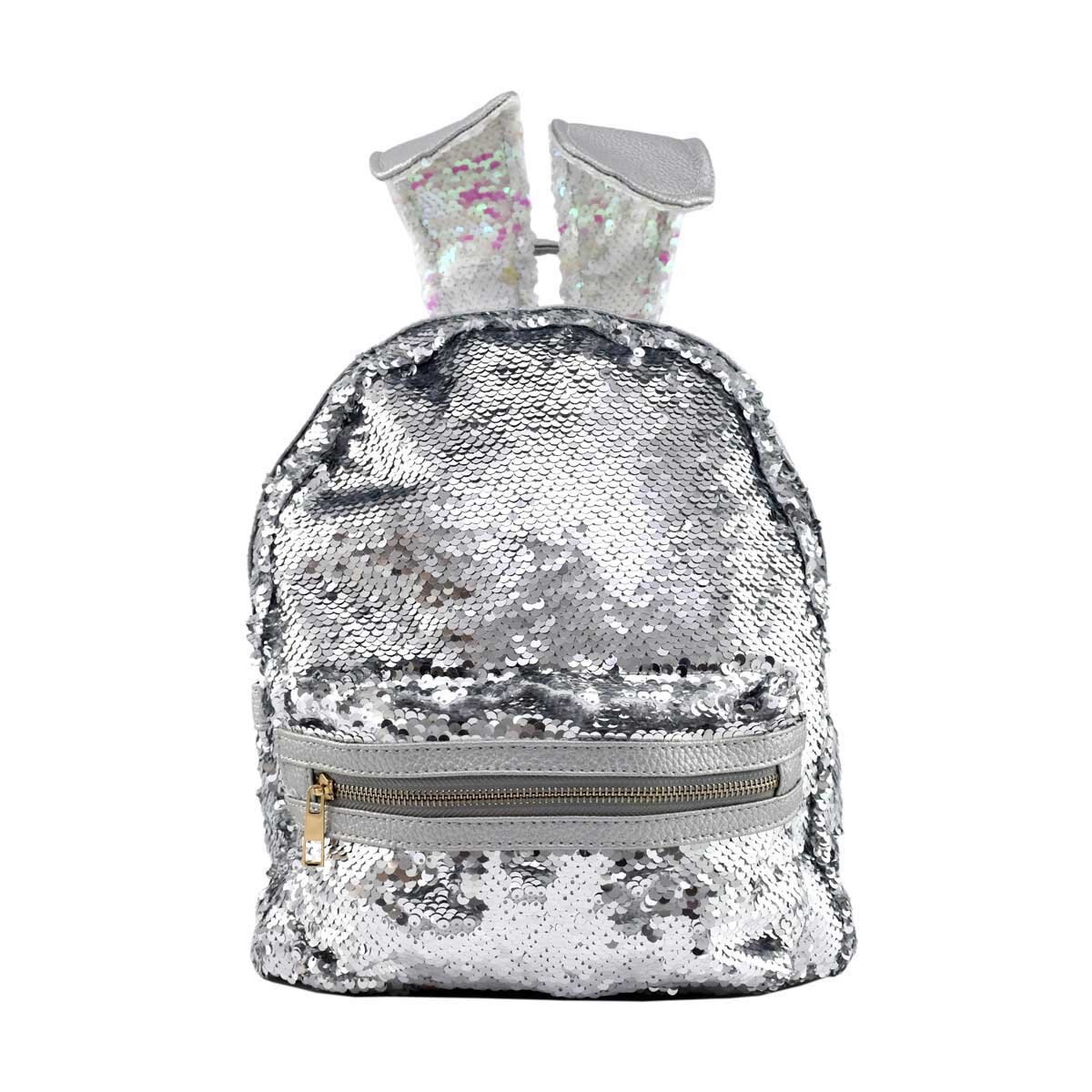 Backpack Plateada con Orejas de Conejo C2C