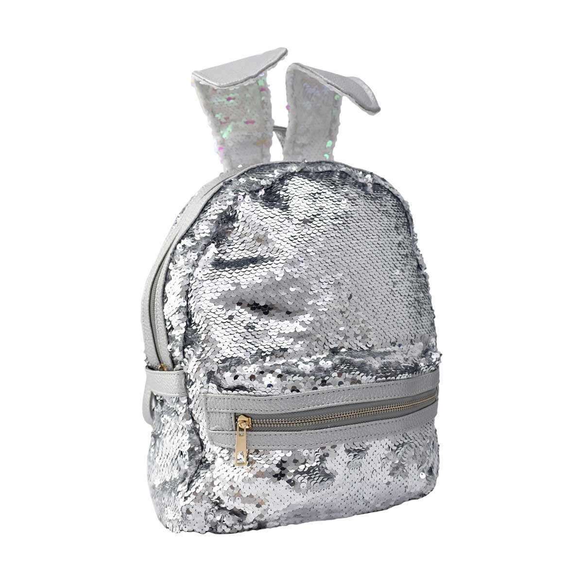 Backpack Plateada con Orejas de Conejo C2C