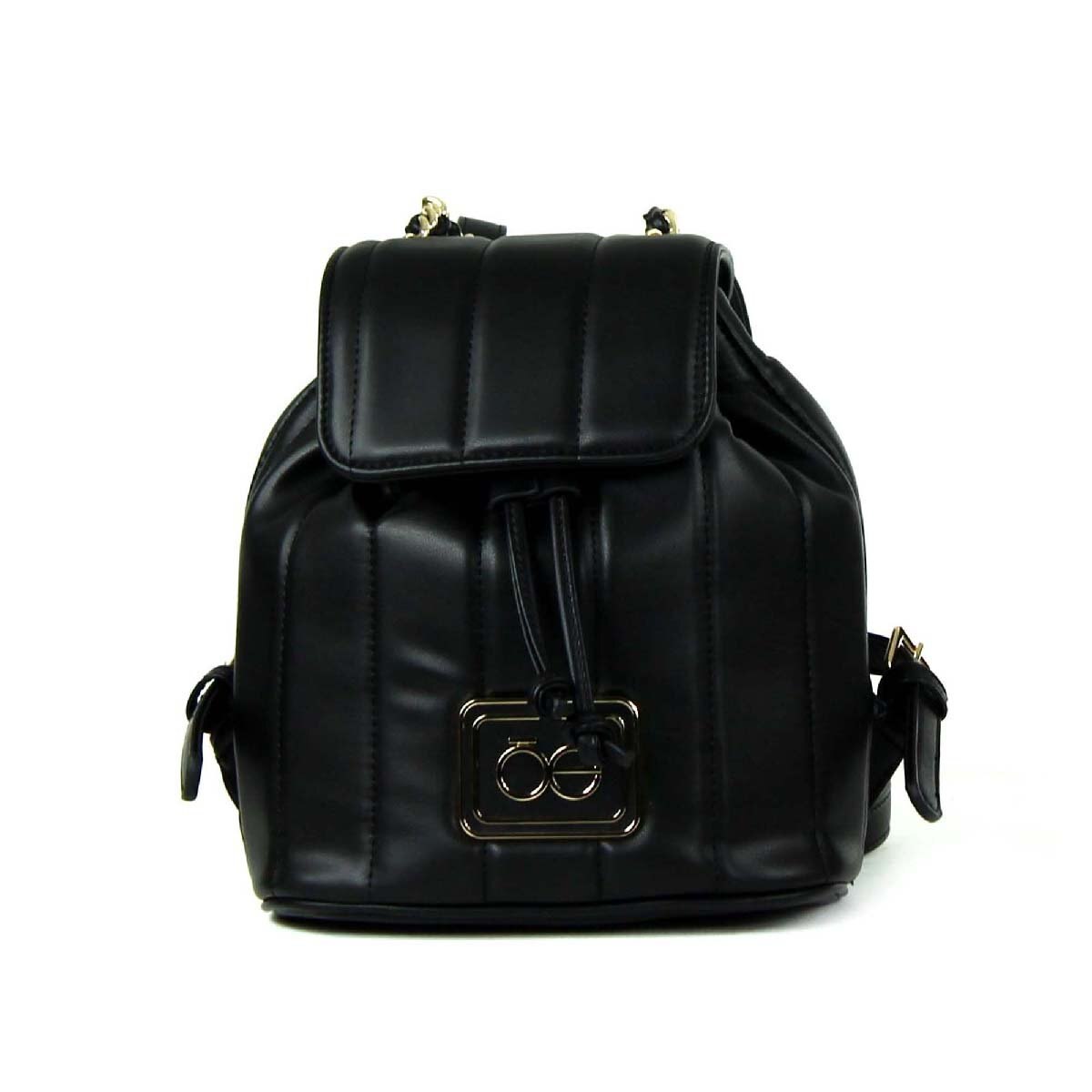 Backpack Negra con Asa de Cadena Cloe