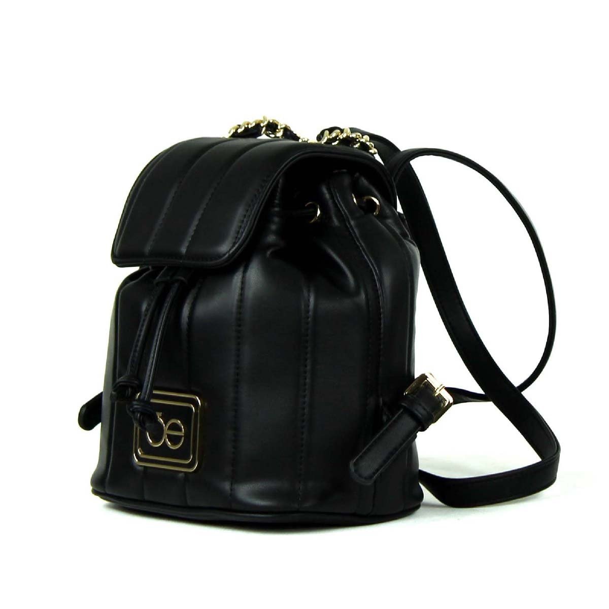 Backpack Negra con Asa de Cadena Cloe